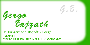 gergo bajzath business card